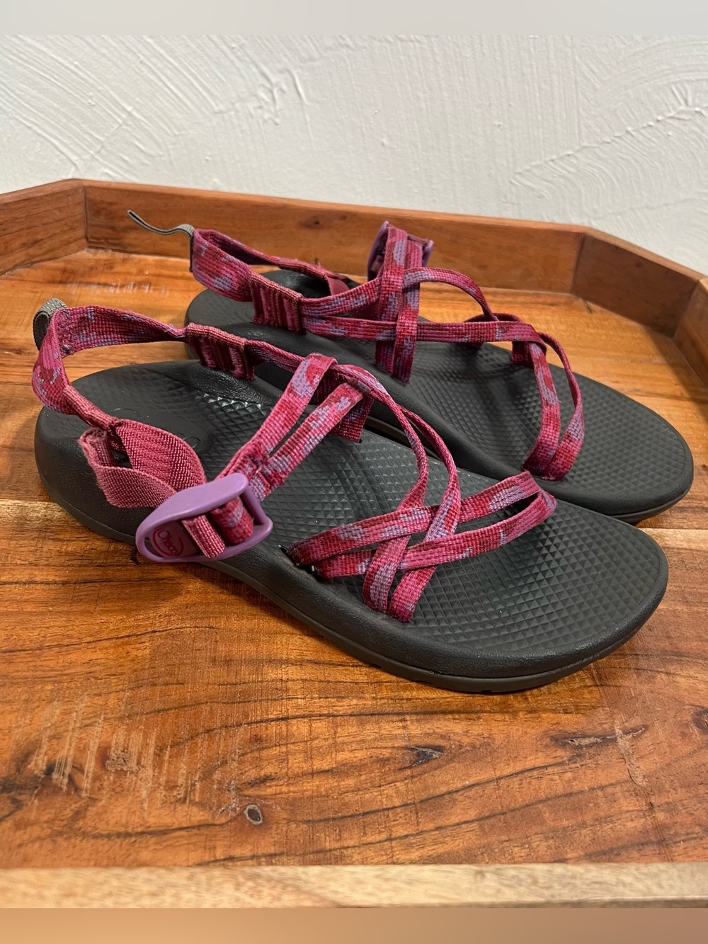 Womens Purple and Pink Chaco's Hiking Sandals